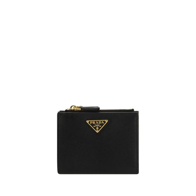Prada Black Calf Leather Bos Taurus Wallet Prada