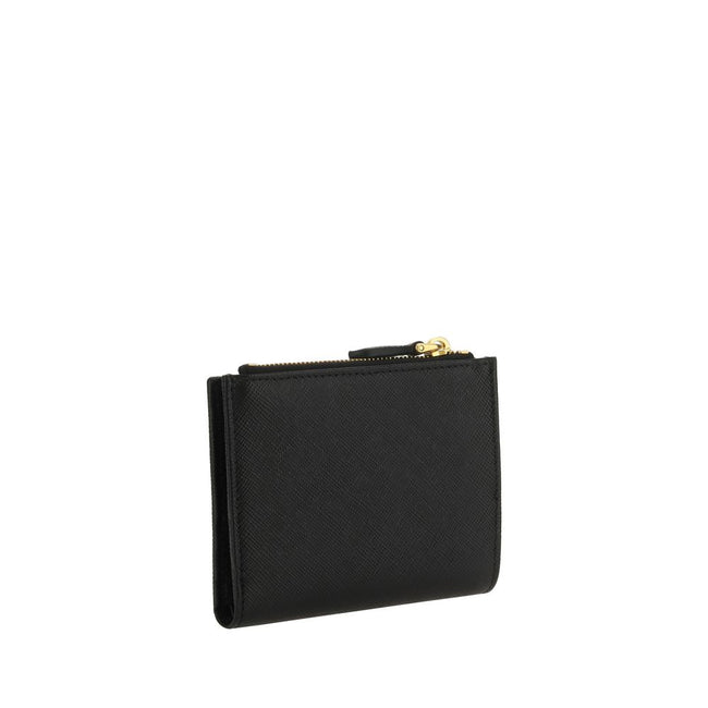Prada Black Calf Leather Bos Taurus Wallet Prada