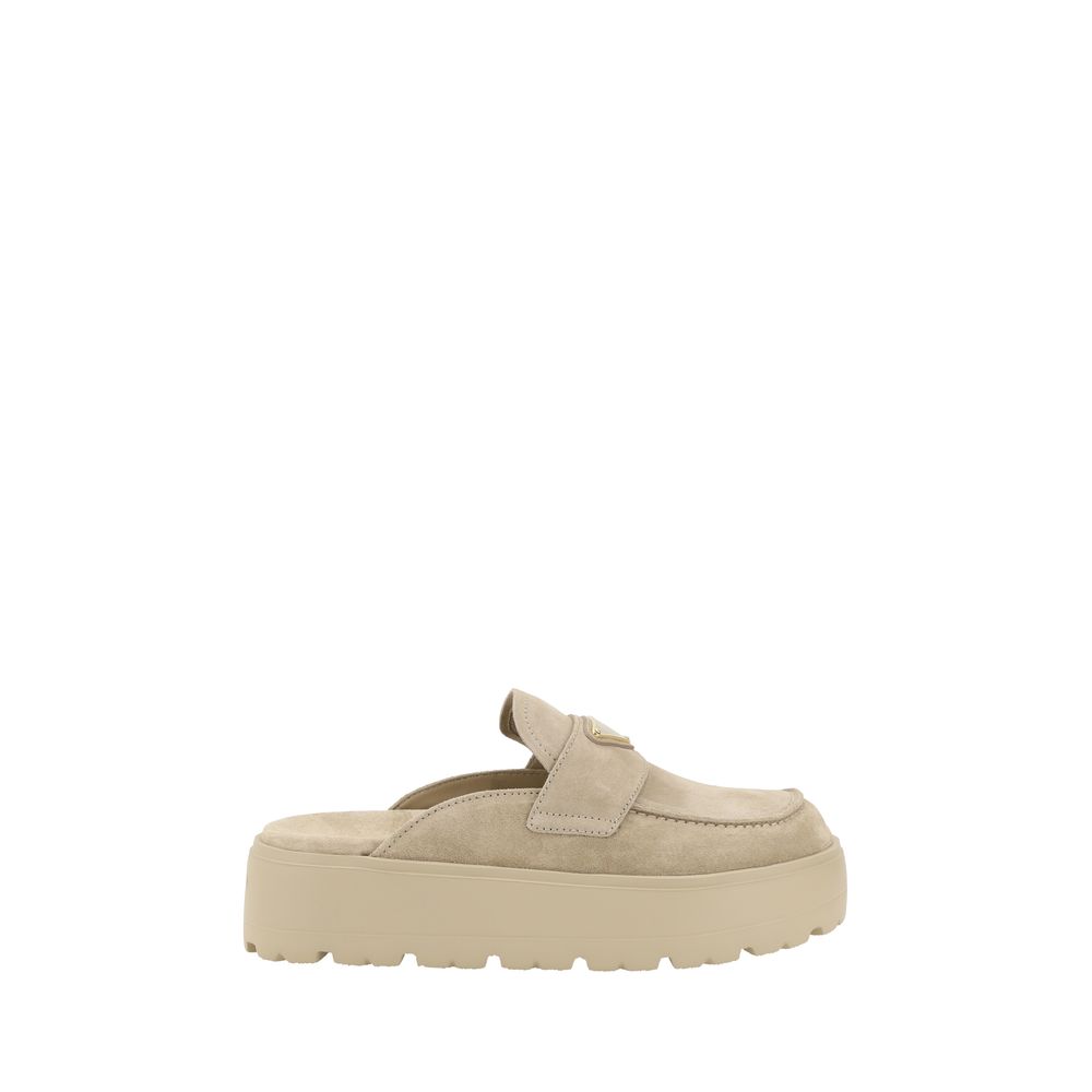 Prada Beige Rubber Platform Loafers Prada