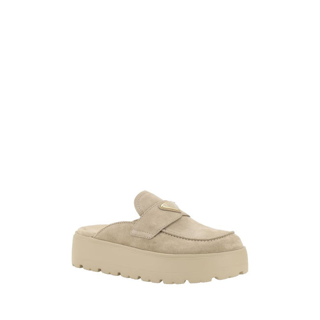 Prada Beige Rubber Platform Loafers Prada