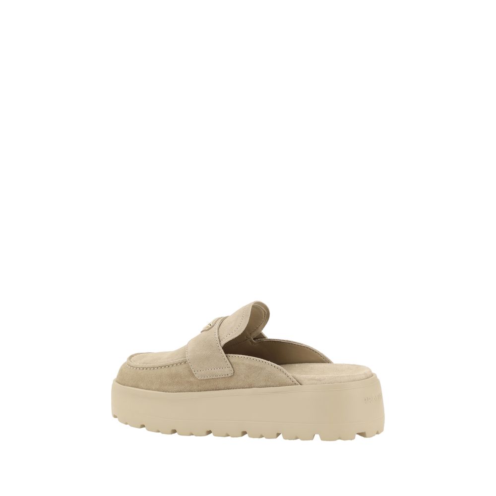 Prada Beige Rubber Platform Loafers Prada