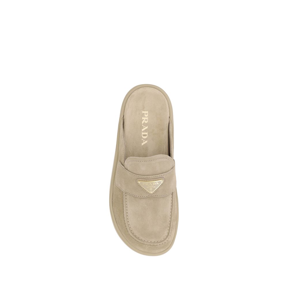 Prada Beige Rubber Platform Loafers Prada