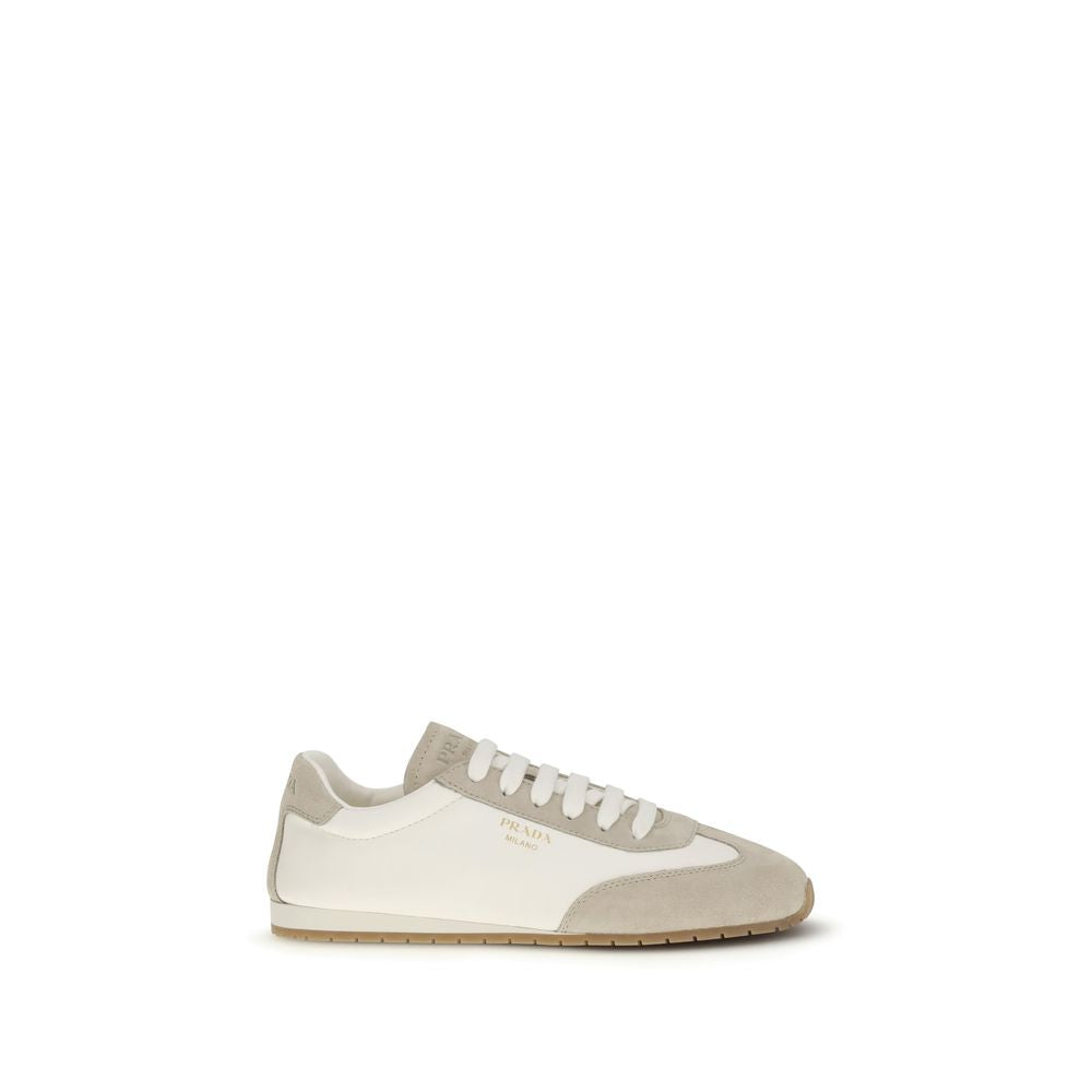 Prada Cream Lamb Ovis Aries Aries Low Top Sneakers Prada