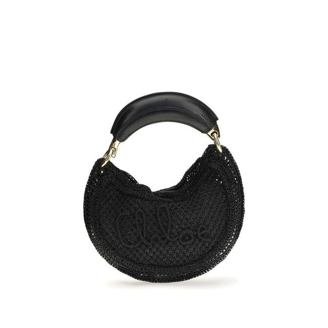 Chloé Black Raffia Shoulder Bag Chloé