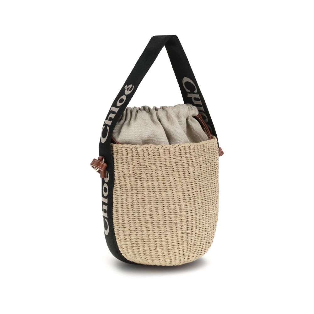 Chloé Beige Raffia Shoulder Bag Chloé