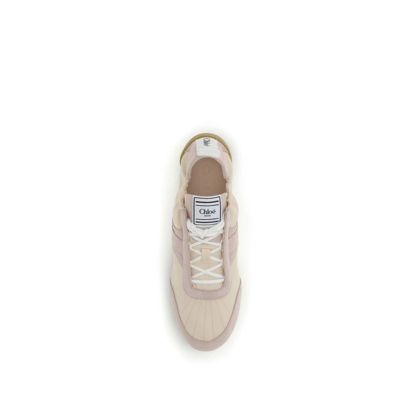 Chloé Beige Nylon Athletic Sneakers Chloé