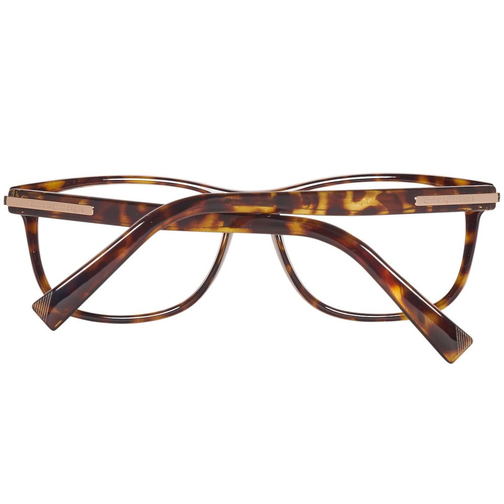 Ermenegildo Zegna Brown Plastic Glasses (Frames) Ermenegildo Zegna