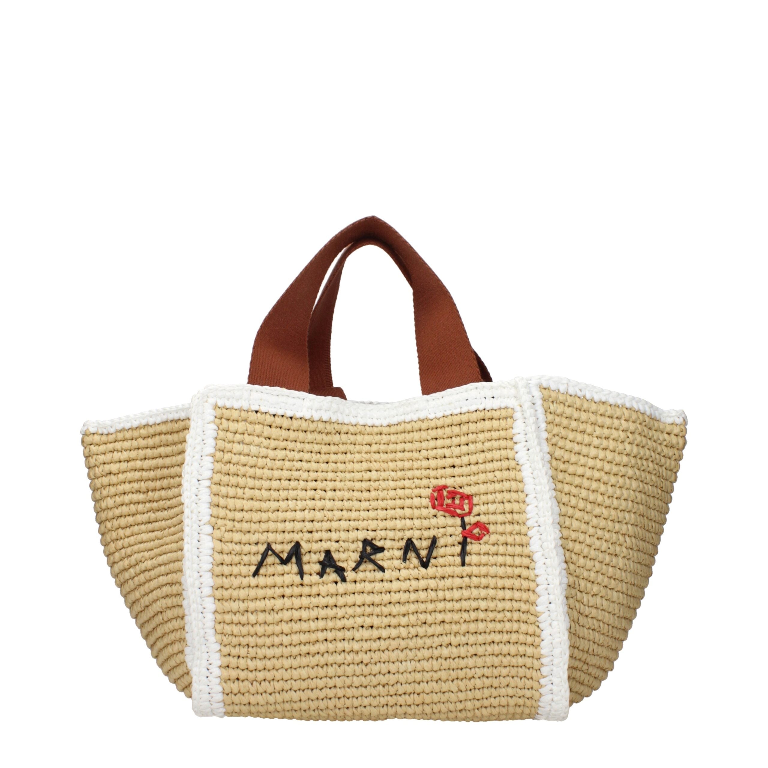 Marni Beige Raffia Handbag Marni