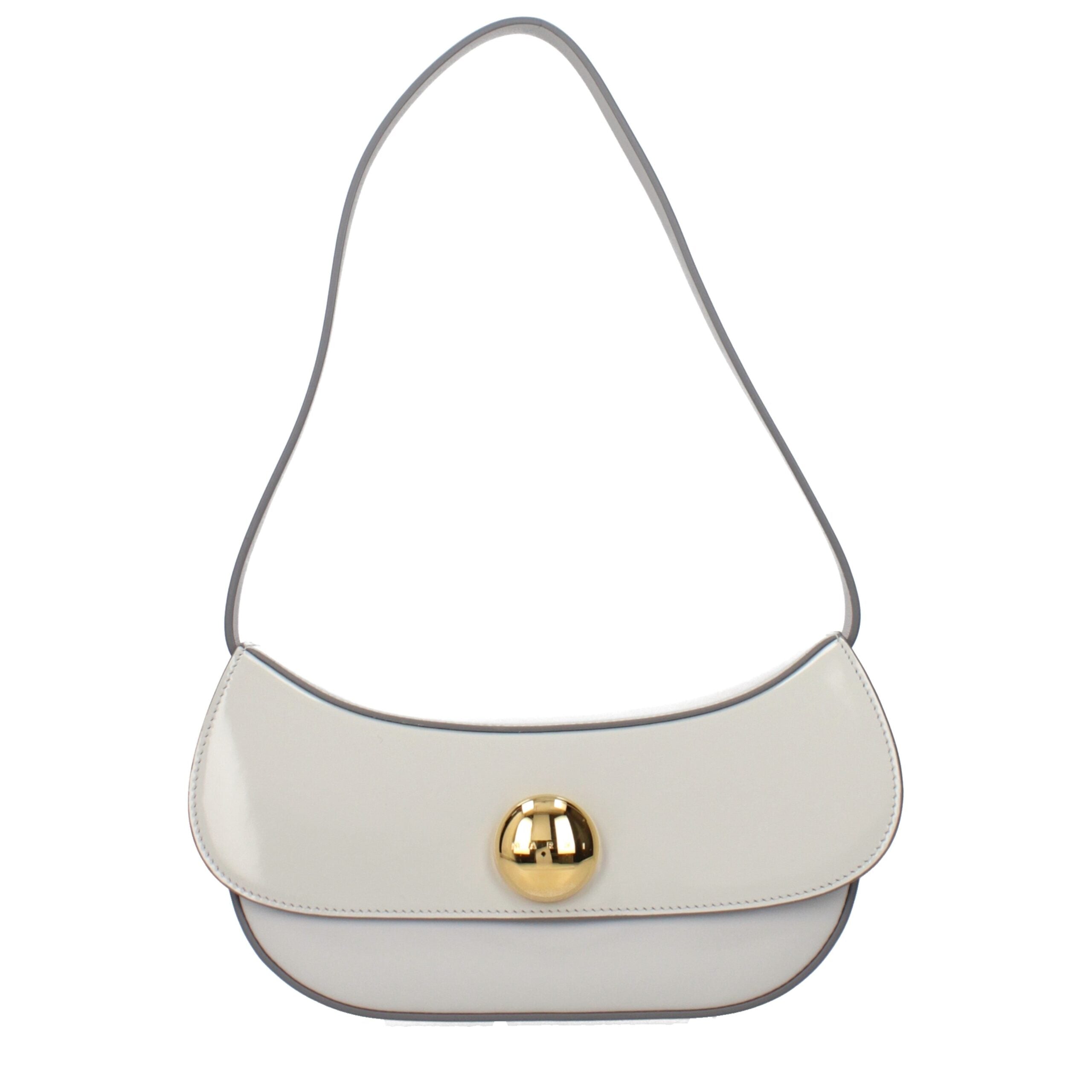 Marni Gray Leather Shoulder Bag Marni