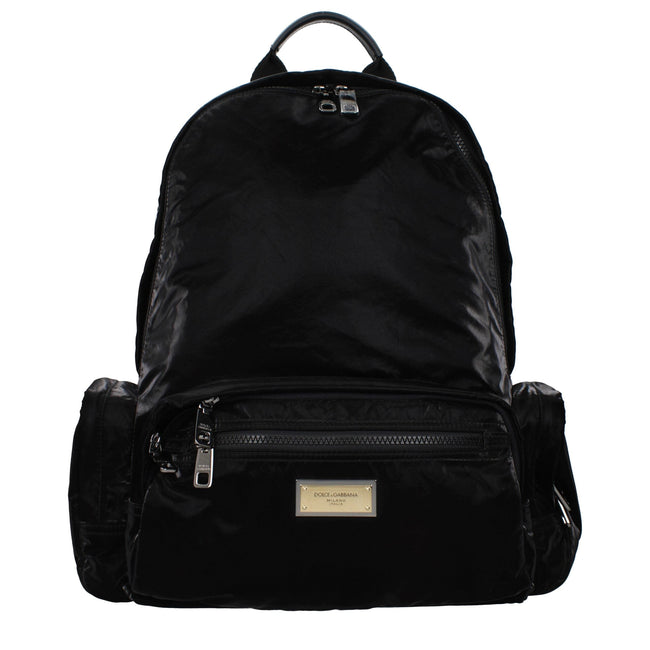 Dolce & Gabbana Black Nylon Backpack Dolce & Gabbana