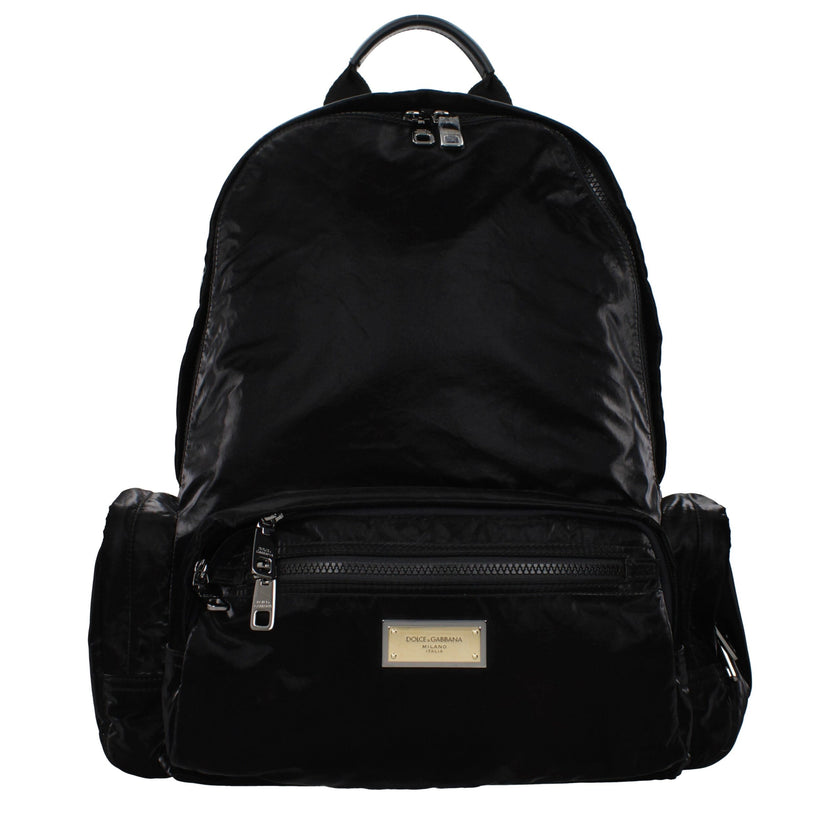 Dolce & Gabbana Black Nylon Backpack Dolce & Gabbana