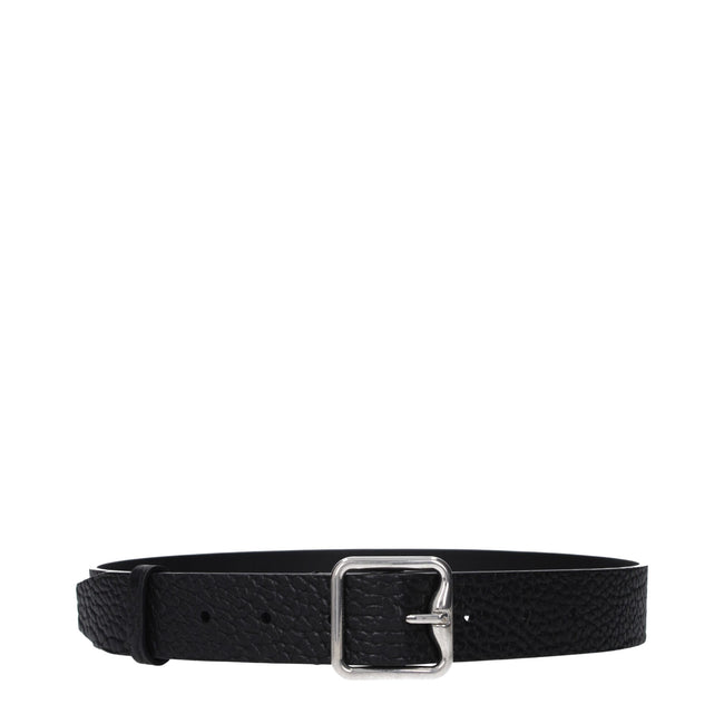 Burberry Black Leather Regular Belt Burberry