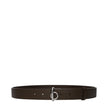 Burberry Green Leather Regular Belt Burberry