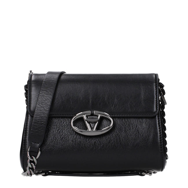 Valentino Garavani Black Leather Crossbody Bag Valentino Garavani