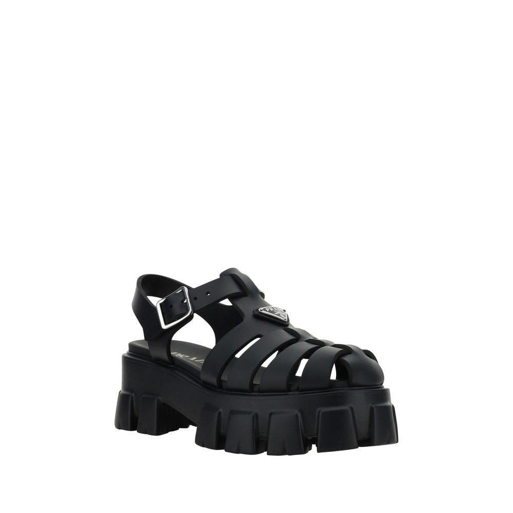 Prada Black Acetate Platform Sandals Prada