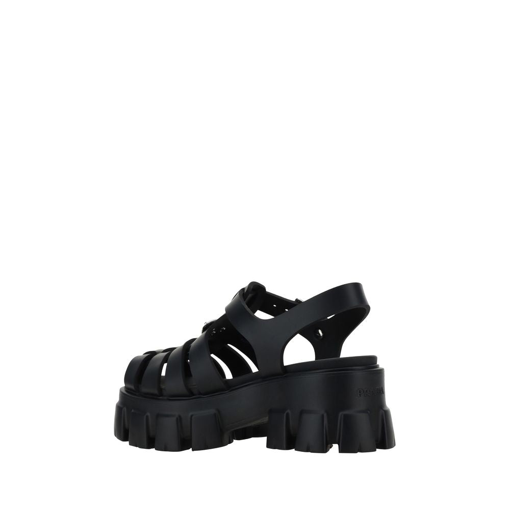 Prada Black Acetate Platform Sandals Prada