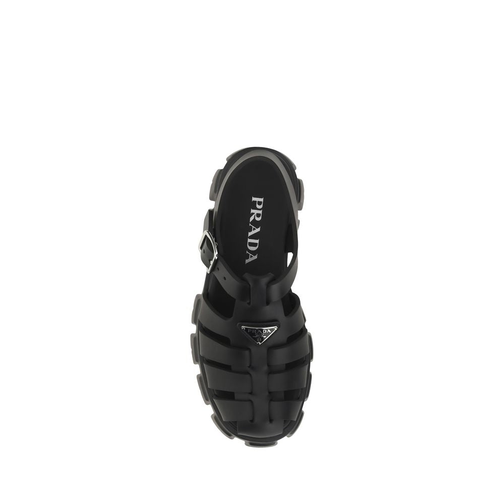 Prada Black Acetate Platform Sandals Prada