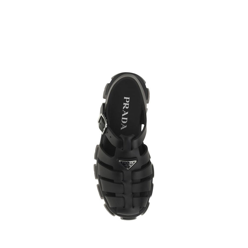 Prada Black Acetate Platform Sandals Prada