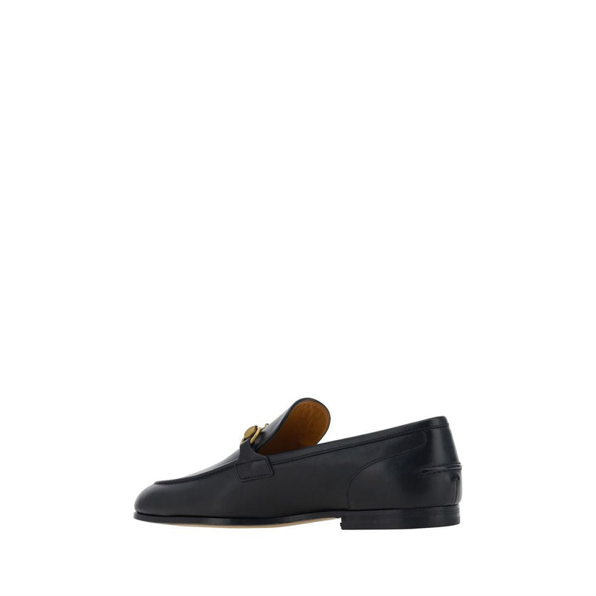 Gucci Black Calf Leather Bos Taurus Slip-On Loafers Gucci