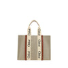 Chloé Beige Linen Shoulder Bag Chloé