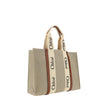 Chloé Beige Linen Shoulder Bag Chloé