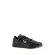 Prada Black Calf Leather Bos Taurus Low Top Sneakers Prada