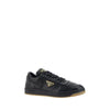 Prada Black Calf Leather Bos Taurus Low Top Sneakers Prada