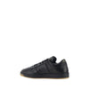 Prada Black Calf Leather Bos Taurus Low Top Sneakers Prada