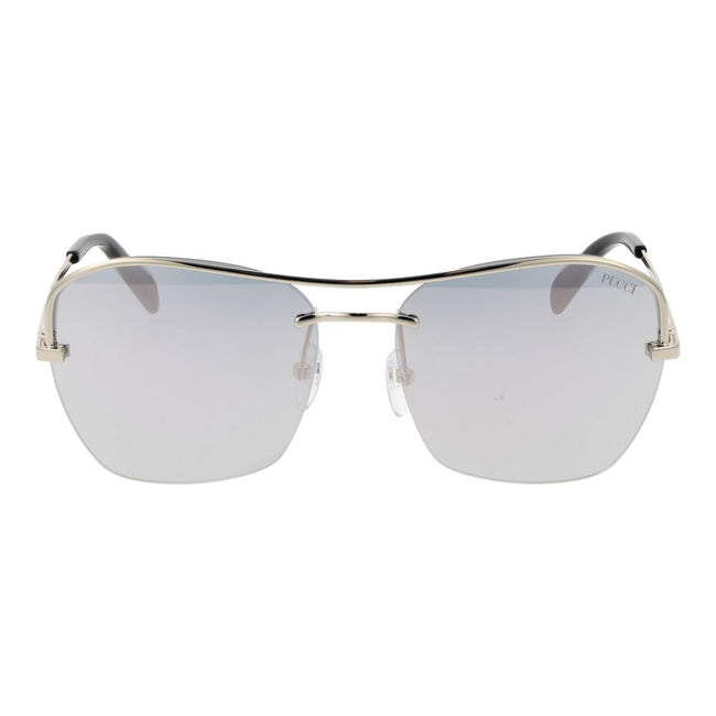 Emilio Pucci Silver Metal Sunglasses Emilio Pucci