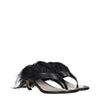 Lanvin Black Leather Flip-Flop Sandals Lanvin