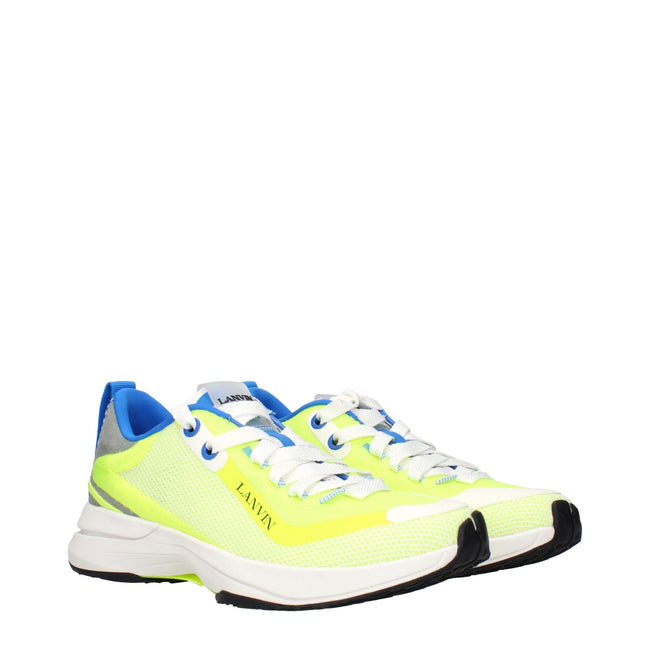 Lanvin Yellow Fabric Athletic Sneakers Lanvin