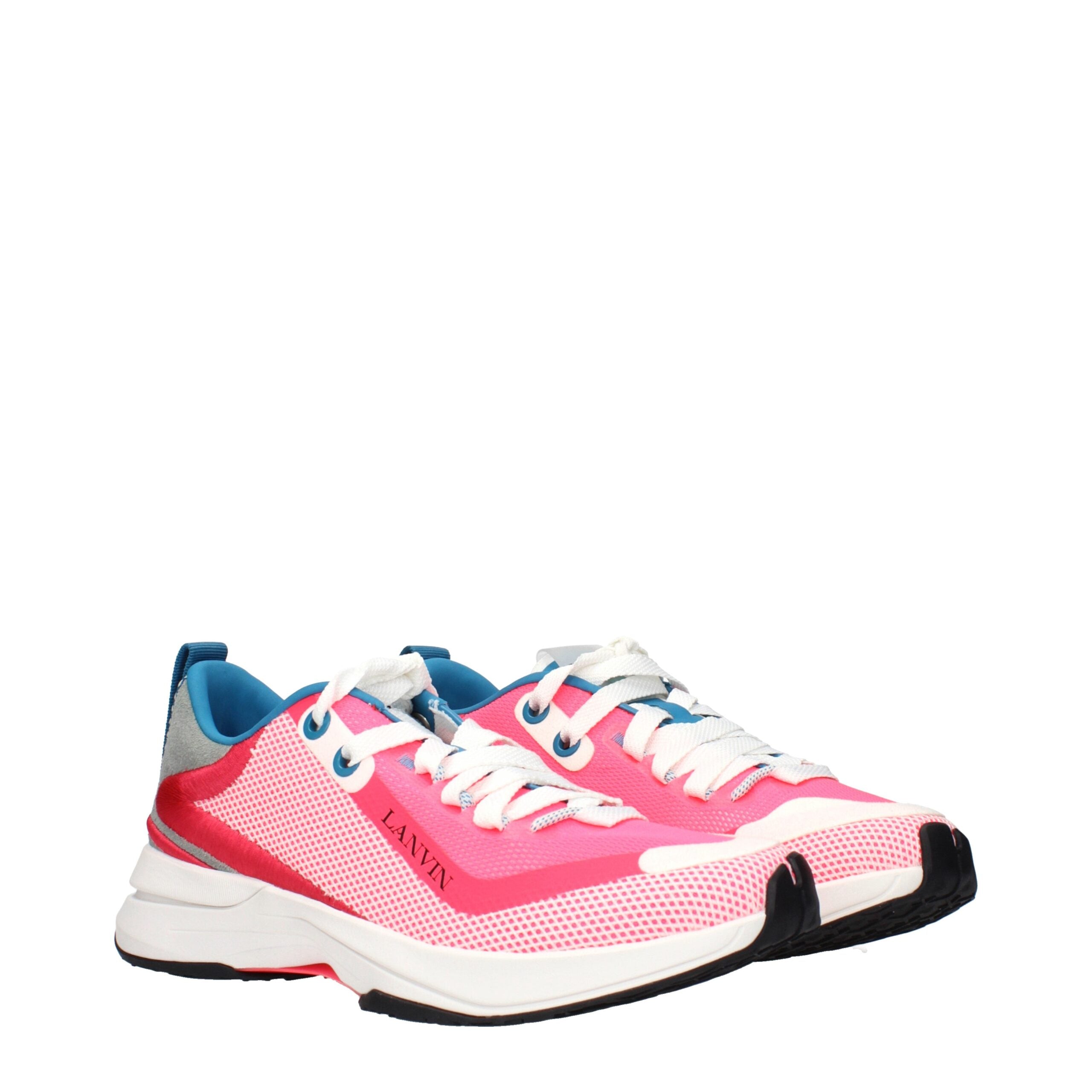 Lanvin Pink Fabric Athletic Sneakers Lanvin