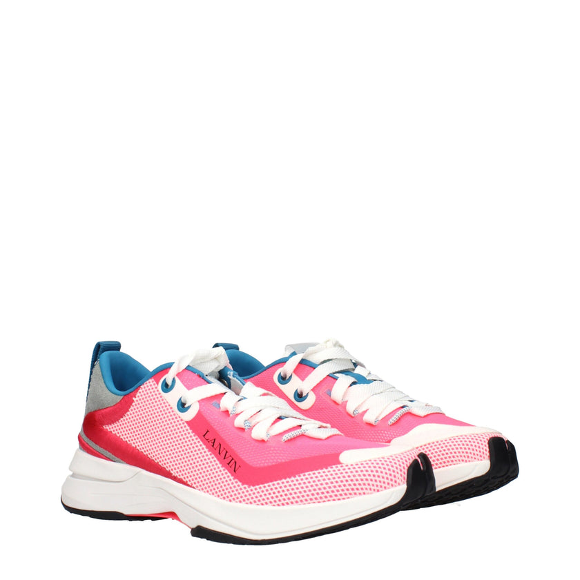 Lanvin Pink Fabric Athletic Sneakers Lanvin