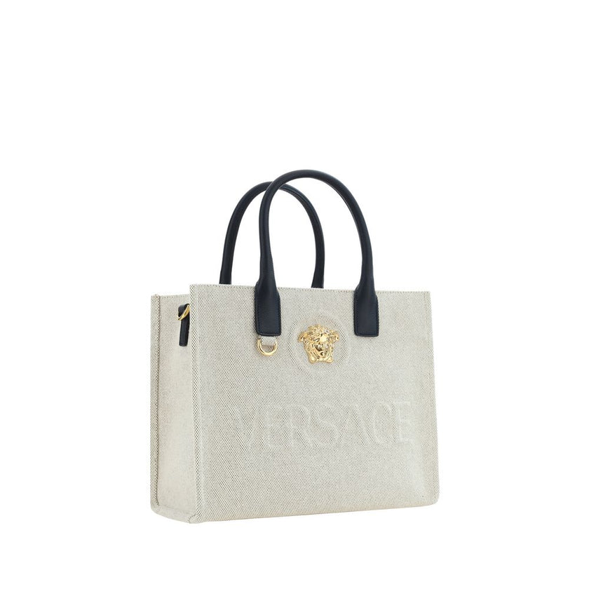Versace Beige Cotton Shoulder Bag Versace