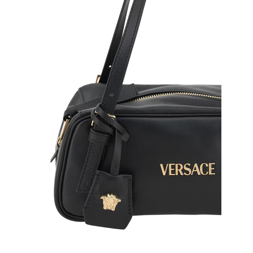 Versace Black Lamb Ovis Aries Aries Shoulder Bag Versace