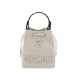 Versace White Fabric Backet Bag Versace