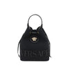 Versace Black Fabric Backet Bag Versace