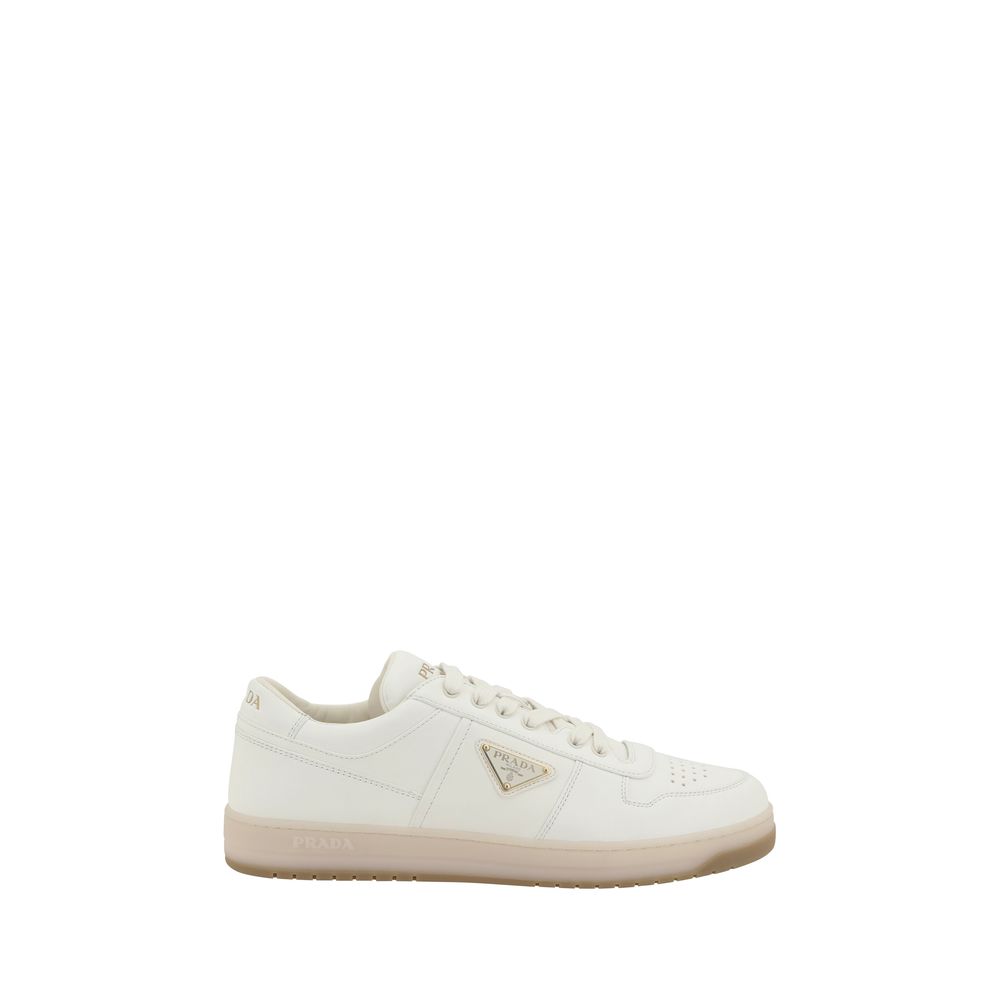Prada White Calf Leather Bos Taurus Low Top Sneakers Prada