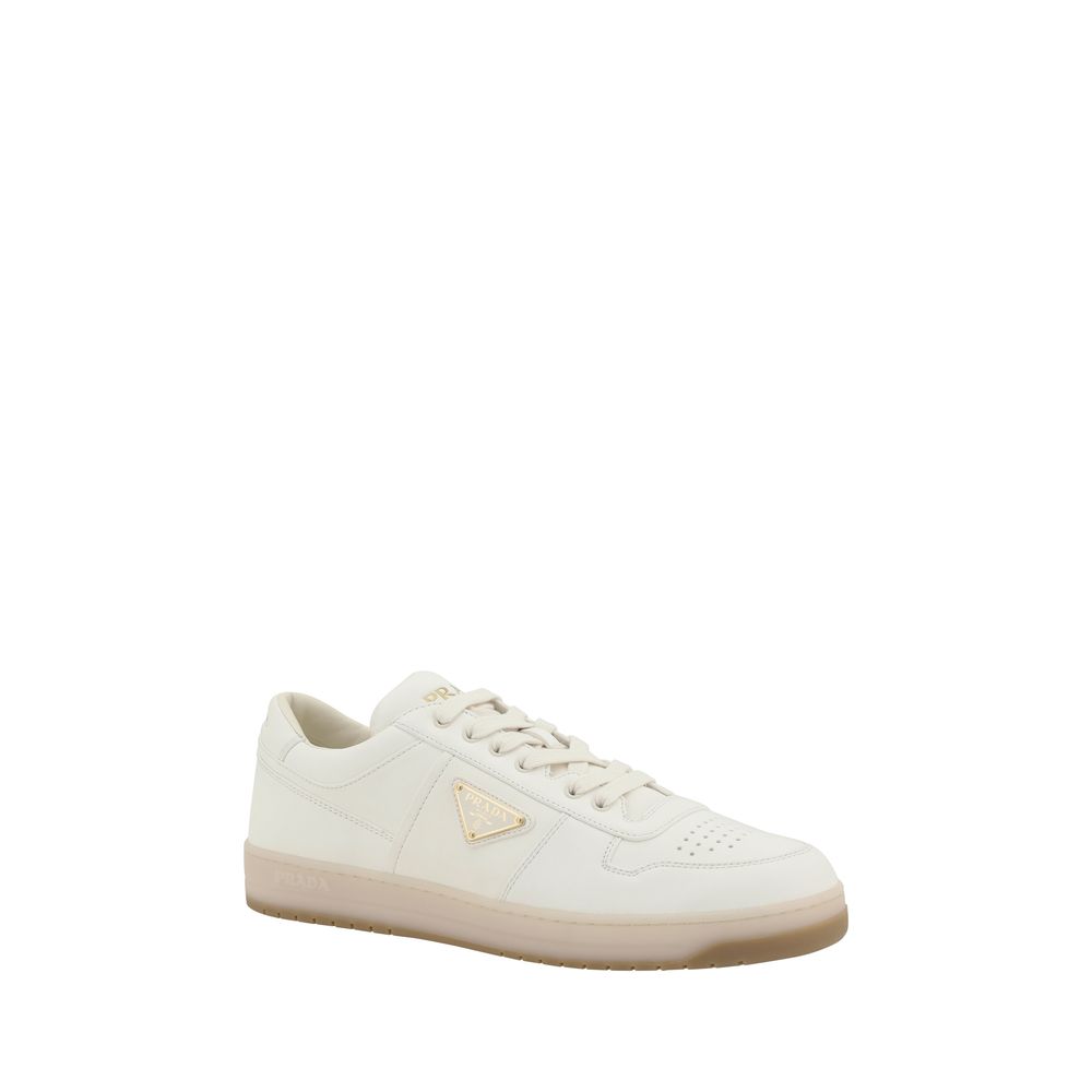Prada White Calf Leather Bos Taurus Low Top Sneakers Prada