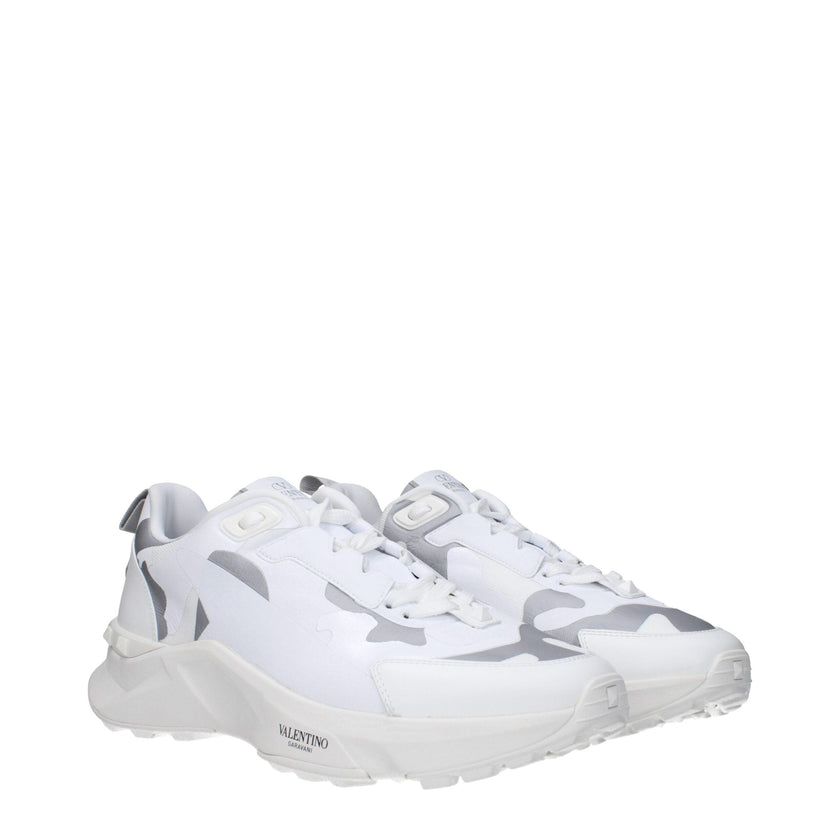 Valentino Garavani White Fabric Athletic Sneakers Valentino Garavani