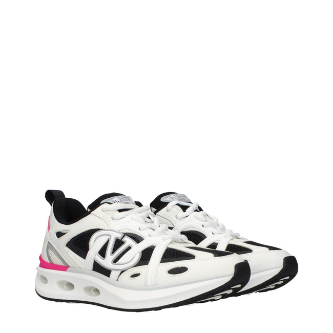 Valentino Garavani White Fabric Athletic Sneakers Valentino Garavani