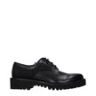 Valentino Garavani Black Leather Oxfords And Derbies Valentino Garavani