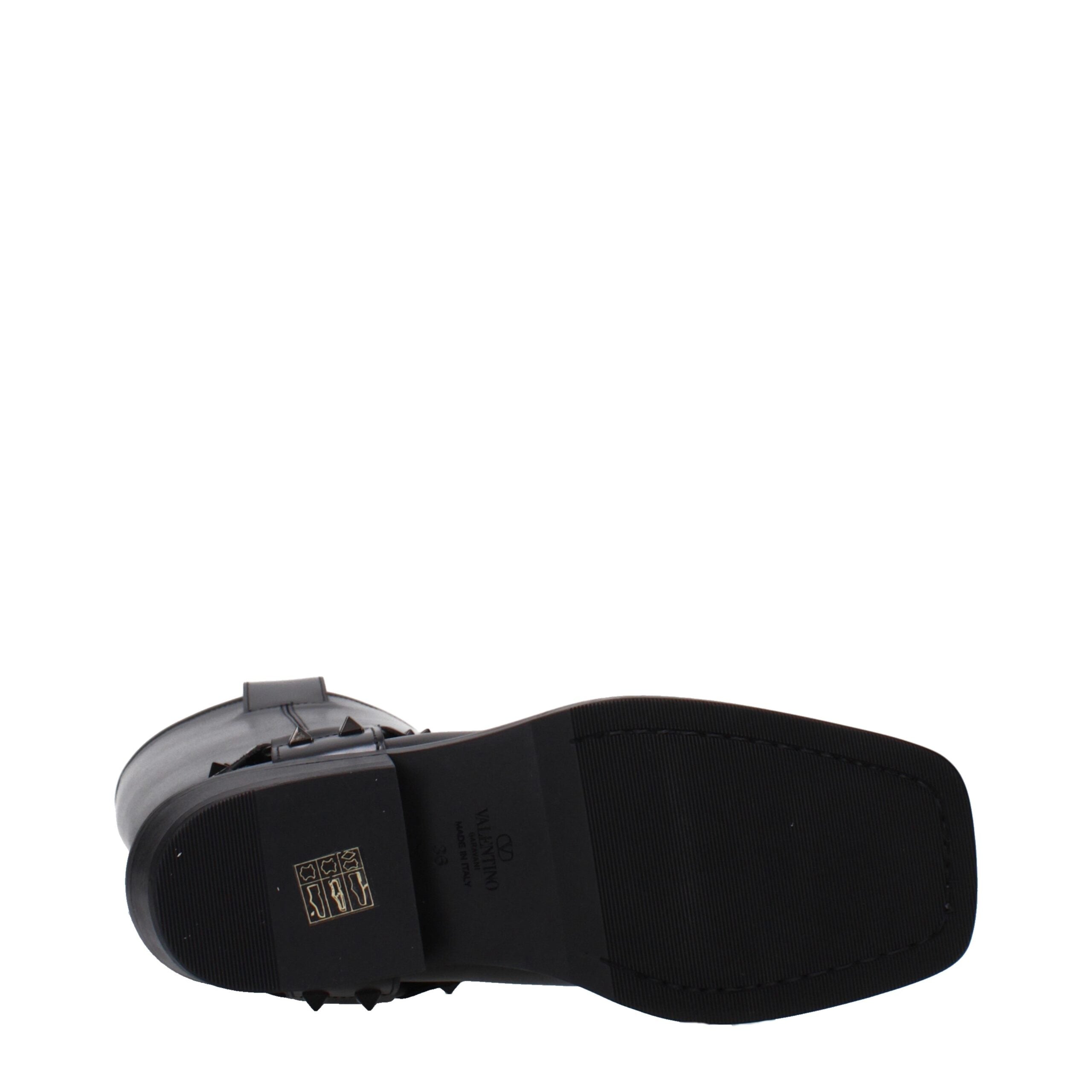 Valentino Garavani Black Leather Boots Valentino Garavani