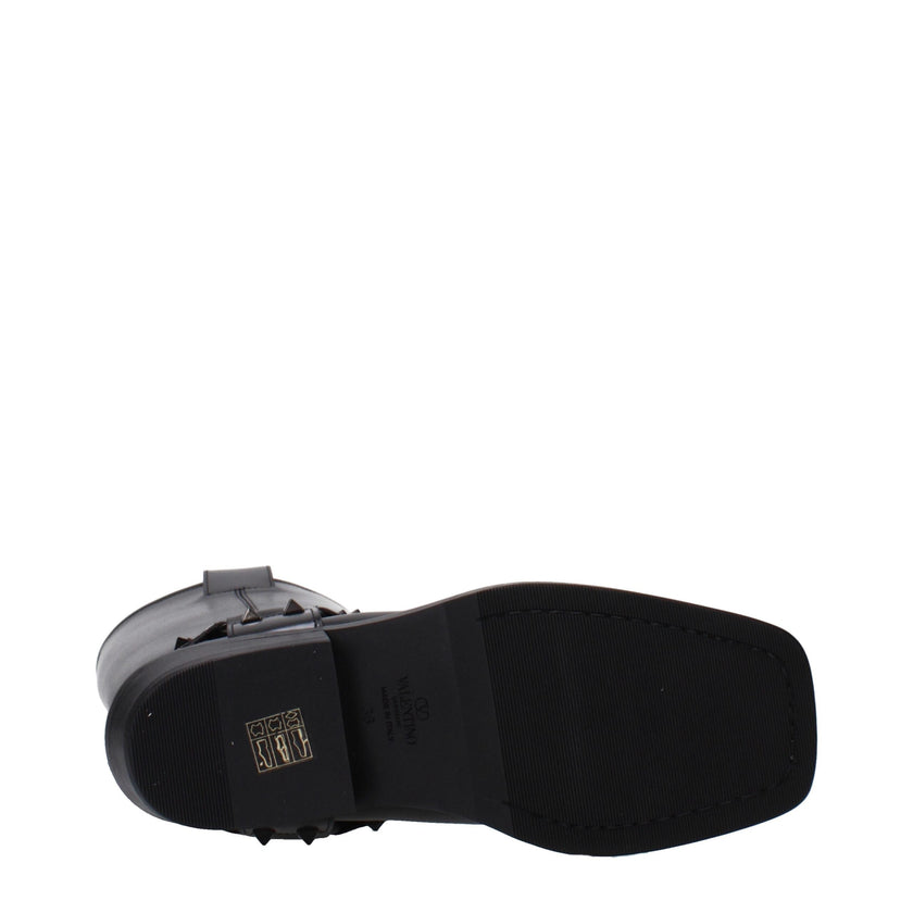 Valentino Garavani Black Leather Boots Valentino Garavani