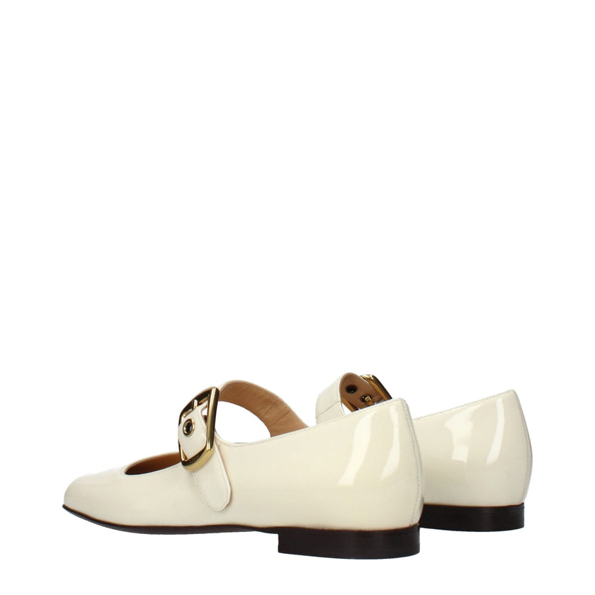 Chloé Beige Leather Ballet Flats Chloé