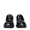 Prada Black Leather Slip-On Loafers Prada