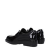 Prada Black Leather Slip-On Loafers Prada