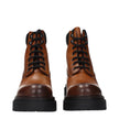 Prada Brown Leather Ankle Boots