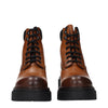 Prada Brown Leather Ankle Boots