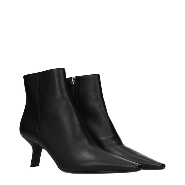 Prada Black Leather Ankle Boots Prada